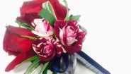 バラのコサージュの作り方と布花・造花の材料