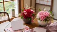 敬老の日や長寿祝いの花ギフトに添えるメッセージカードのイメージ