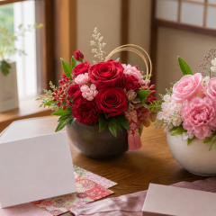 敬老の日や長寿祝いの花ギフトに添えるメッセージカードのイメージ