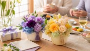 喜寿と米寿祝いに贈るプリザーブドフラワーギフトのイメージ