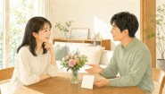 花を贈る前に花粉や香りの好みを相手へ確認するイメージ