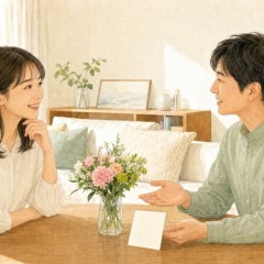 花を贈る前に花粉や香りの好みを相手へ確認するイメージ