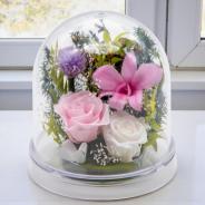 Offering Dome(ピンク)【仏花・お供え・お悔やみの花】【送料無料】