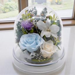 Offering Dome(スカイブルー)【仏花・お供え・お悔やみの花】【送料無料】
