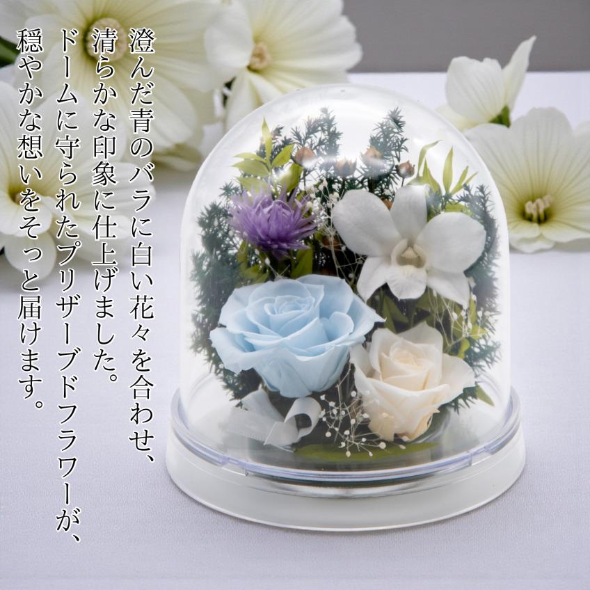Offering Dome(スカイブルー)【仏花・お供え・お悔やみの花】【送料無料】