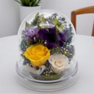 Offering Dome(イエロー)【仏花・お供え・お悔やみの花】【送料無料】