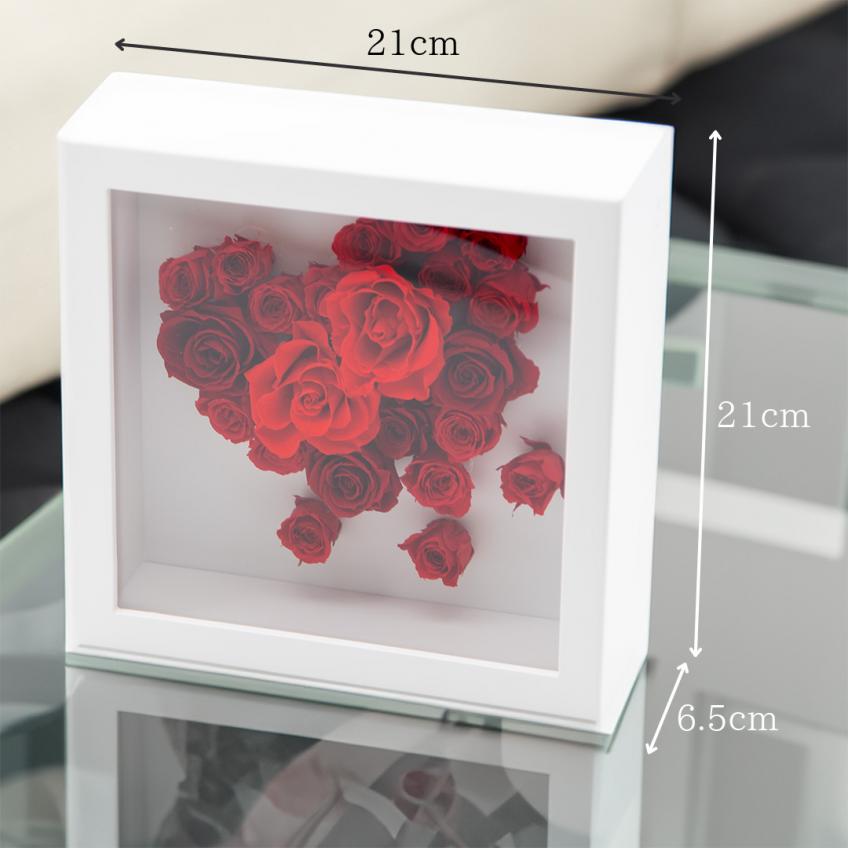 フラワーボックスフレームスクエア(レッドハート)【送料無料】